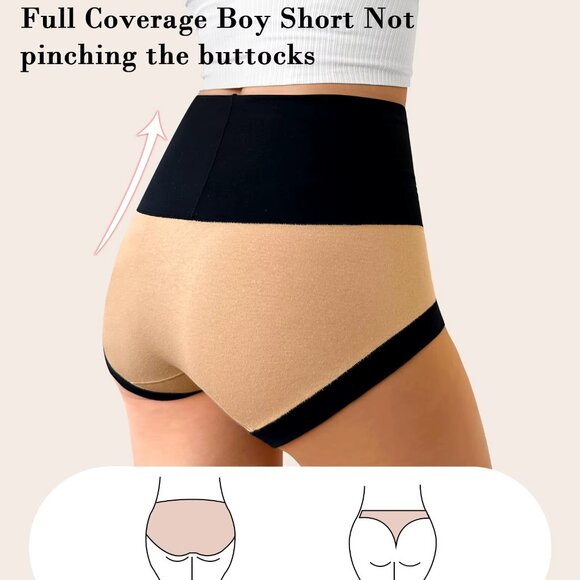 (5-Pack Black & Nude) Smüthié™ High-Waisted Tummy Control Shapewear Shorts - Picture 5 of 10